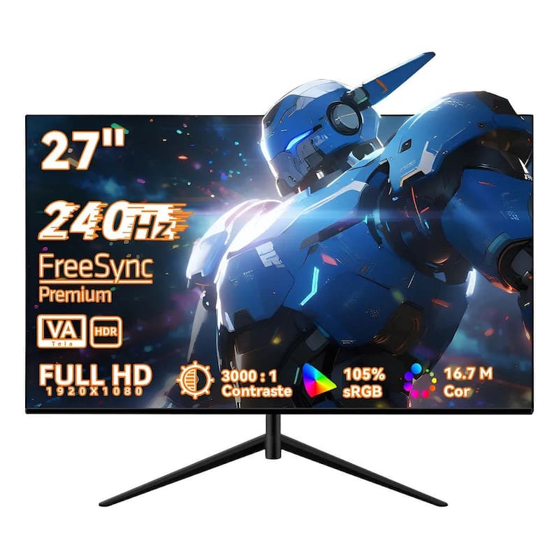 Monitor Gamer 27 240hz Tempo De Resposta 1ms Va Preto