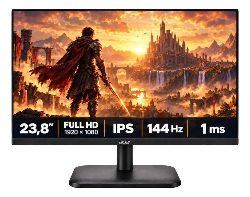 Monitor Gamer Acer 23.8 144Hz IPS Full HD 1ms Freesync Zero Frame HDMI/VGA Bivolt