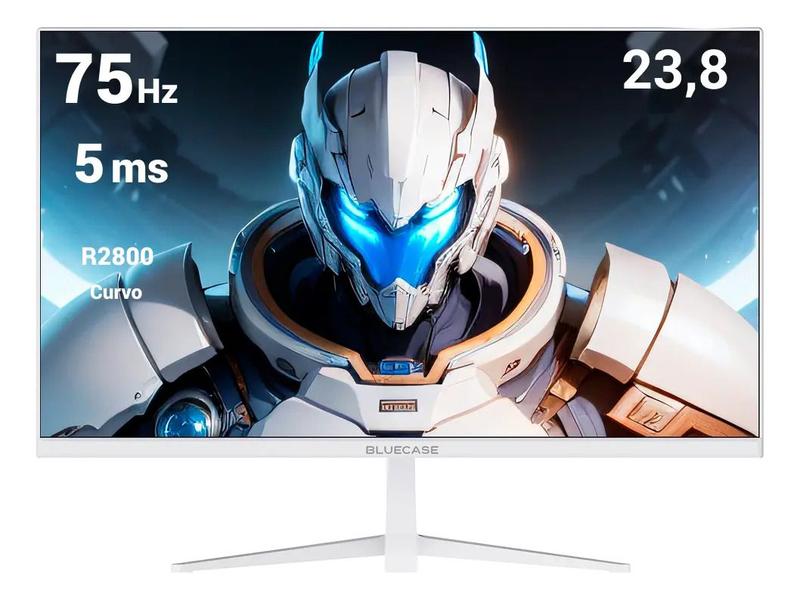 Monitor Gamer Bluecase R2800 Curvo 23.8" Full HD 75Hz - BM24FH1GCW Cor:Branco
