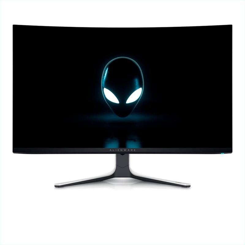 Monitor Gamer Curvo Dell Alienware 32", 4K, 240Hz, 0.03ms, QD-OLED, DisplayPort e HDMI, Ajuste de Altura, Preto e Branco - AW3225QF