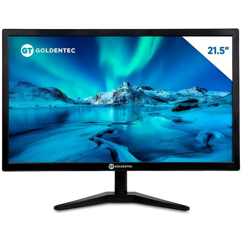 Monitor LED HD 21,5" Goldentec, Widescreen, HDMI e VGA, 60Hz, 110/220V