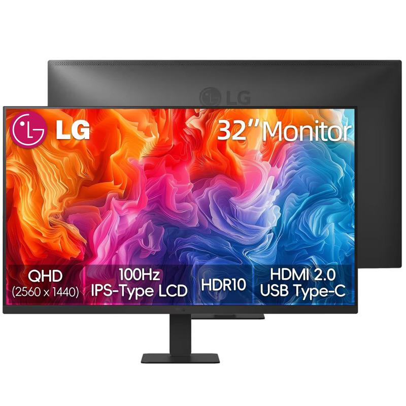 Monitor LG 32" QHD 100Hz IPS HDR10 com USBC