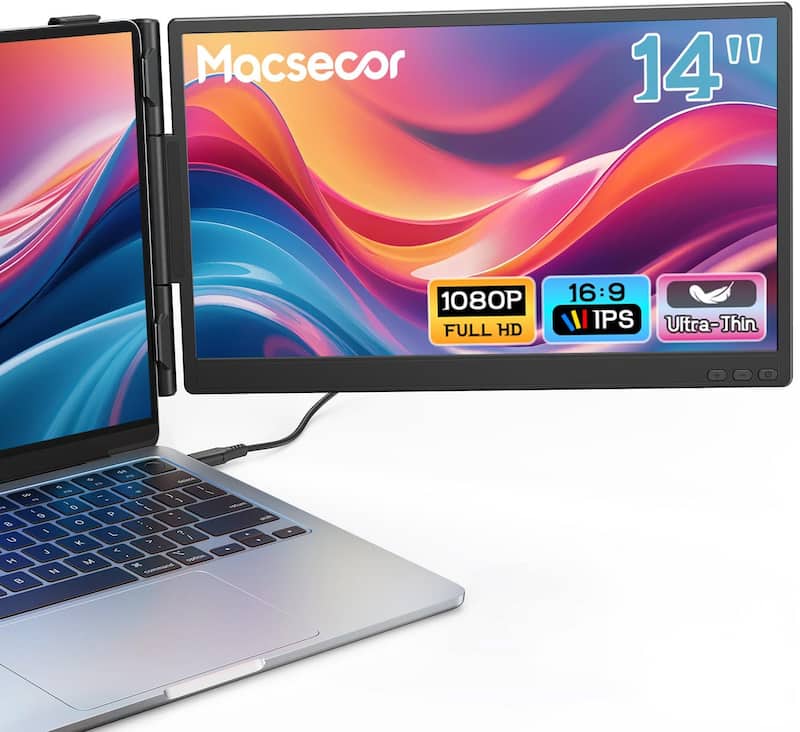 Monitor Macsecor 14" FHD Ultra-Fino Portátil USBC