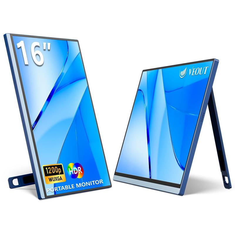 Monitor Portátil Veout 16" 1920x1200P IPS - com USB-C e HDMI