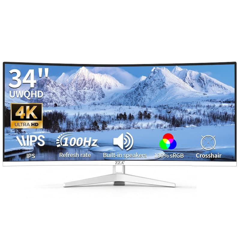 Monitor ZZA Curvo Ultrawide 34" 4K 100Hz WQHD 130% sRGB