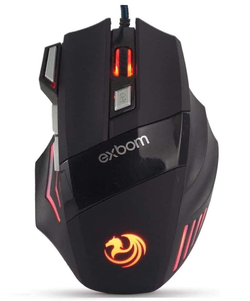 Mouse Gamer Optico Usb 3200Dpi Com 7 Botões e Led Color MS-G620