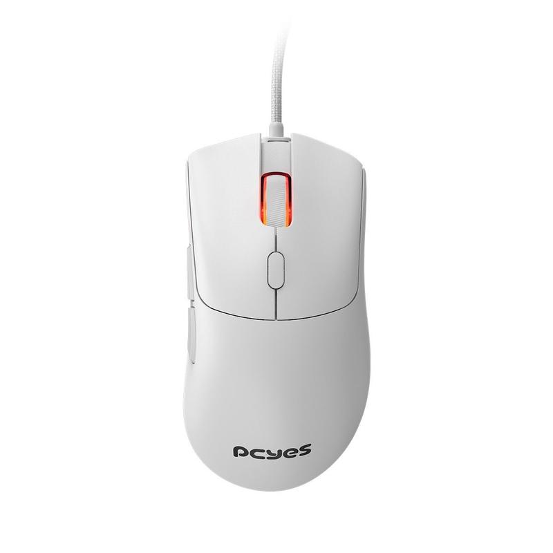 Mouse Gamer Pcyes Hydrus White Ghost - 12400 Dpi - Rgb - 6 Botões - Pmghwg