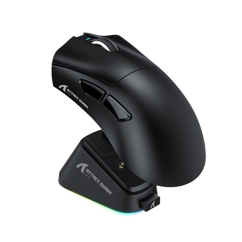 Mouse Gamer Sem Fio Attack Shark V3PRO, RGB, 25000 DPI, Tri-Mode Wireless Bluetooth USB-C, Preto - V3PRO