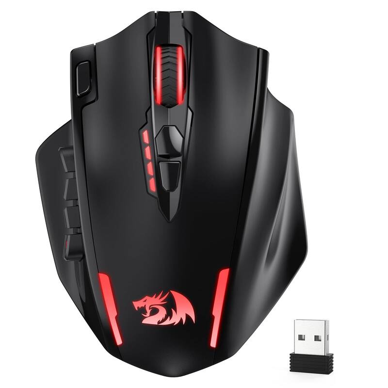 Mouse Gamer Sem Fio Redragon M913 MAX 26000 DPI 16 Botões