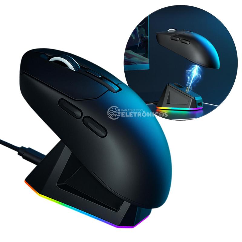 Mouse Gamer Tri-Mode 2.4G Bluetooth USB 24000 DPI e 1000Hz BKR3X
