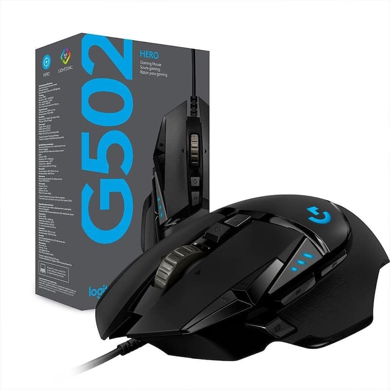 Mouse Logitech RGB Gamer G502 Hero USB 16000 Dpi 11 Botões