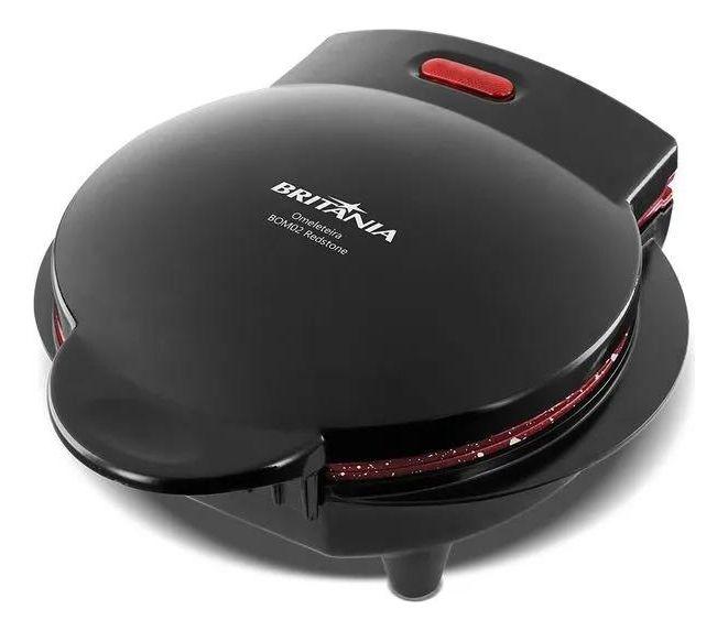 Omeleteira Britânia Bom02p Antiaderente Redstone 750w Cor Preto