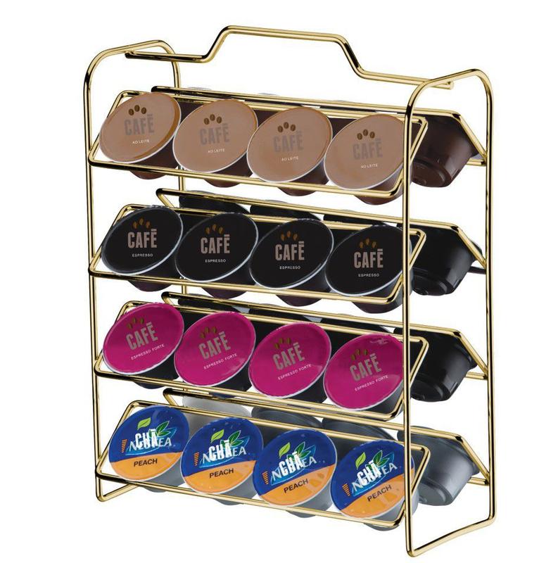 Organizador Porta 32 Cápsulas Café Dolce Gusto Dourado - 1145DD Future