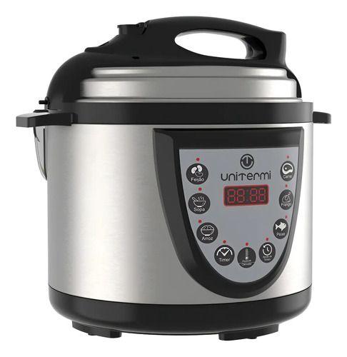 Panela De Pressão Elétrica Digital Unitermi 4 Litros Inox Prateado 220v Não Identificado