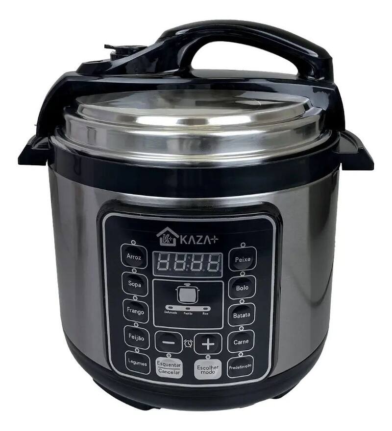 Panela de Pressão Elétrica Kaza+ 5L 1000W 127V Inox