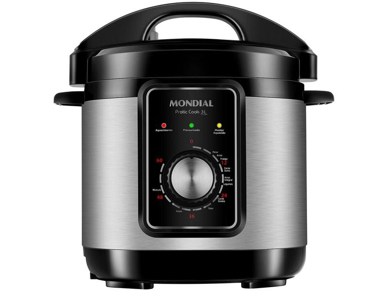 Panela de Pressão Elétrica Mondial Pratic Cook 3L Premium I PE-47-3L-I