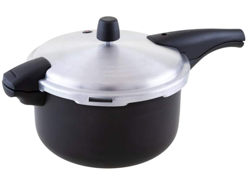 Panela de pressao tramontina vancouver 24cm 6l aluminio preto