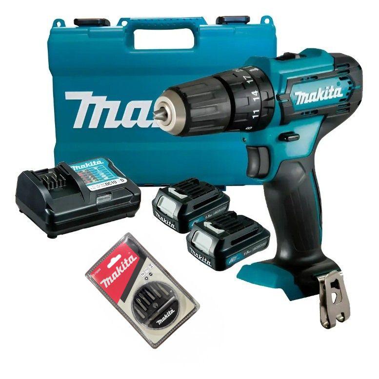 Parafusadeira/Furad Impacto Makita 12v Hp333dwye com 2 baterias + Kit Bits D-72265 + Kt X-line 33