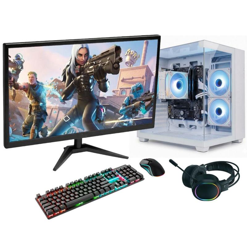 PC Gamer Completo BluePC FORCE, AMD Ryzen 5, Radeon RX, 16GB DDR4, SSD 512GB, Fonte 500W, Monitor LED 23" - PGBP-FOR150