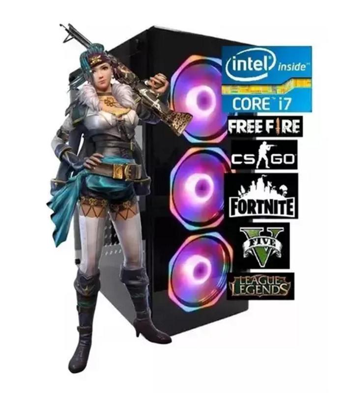 Pc Gamer Cpu Computador Core I7 4790 + 16gb + Ssd 480gb + Fonte 500w PARA JOGOS - INTEL