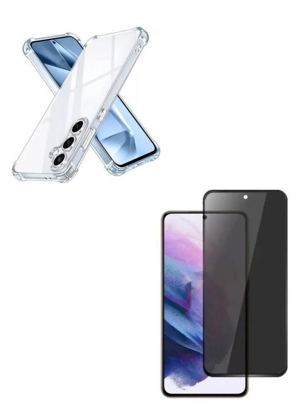 Película 3D Vidro Privativa + Capa TPU P/ Galaxy S25 FE 5G