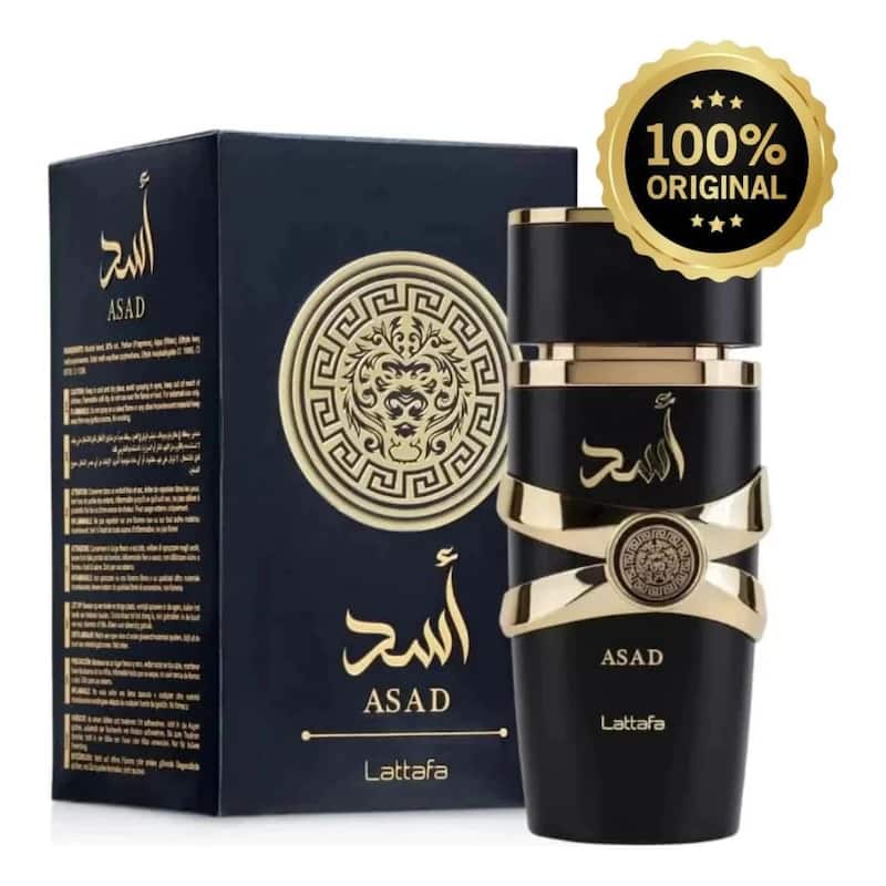 Perfume Árabe Original Asad Lattafa Preto Intenso Oriental Eau de Parfum