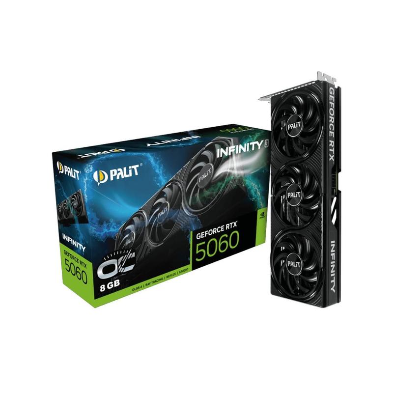 Placa De Video Palit Geforce RTX 5060 8GB OC 128Bits GDDR7 Infinity 3