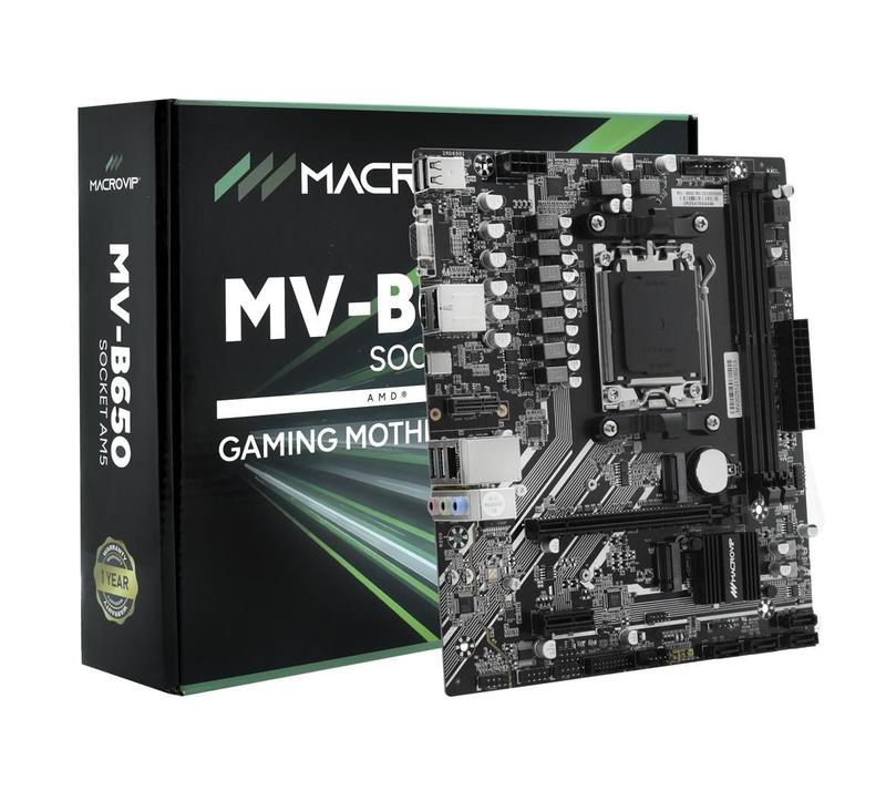 Placa Mãe AM5 Macrovip MV-B650 M.2 DP Hdmi Vga DDR5