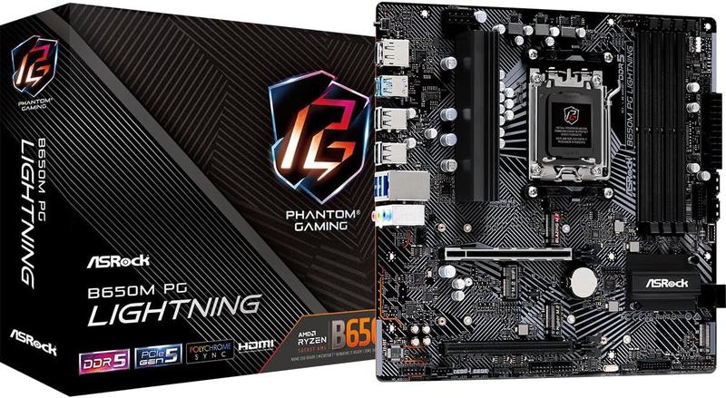 Placa Mae Asrock B650M PG Lightning 4xddr5 Hdmi/displayport