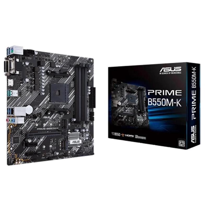 Placa Mãe Asus Prime B550MK ARG AM4 2xDDR4 Chipset AMD B550 mATX