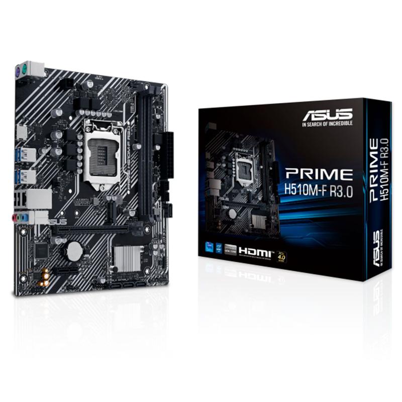 Placa Mãe Asus Prime H510M-F R3.0, Socket Intel LGA1200, DDR4, HDMI, USB 3.2, M.2 NVMe, Micro ATX
