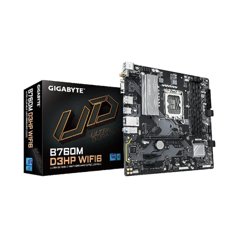 Placa Mãe Gigabyte B760M D3HP WIFI6 LGA 1700 4xDDR5 Chipset B760 mATX