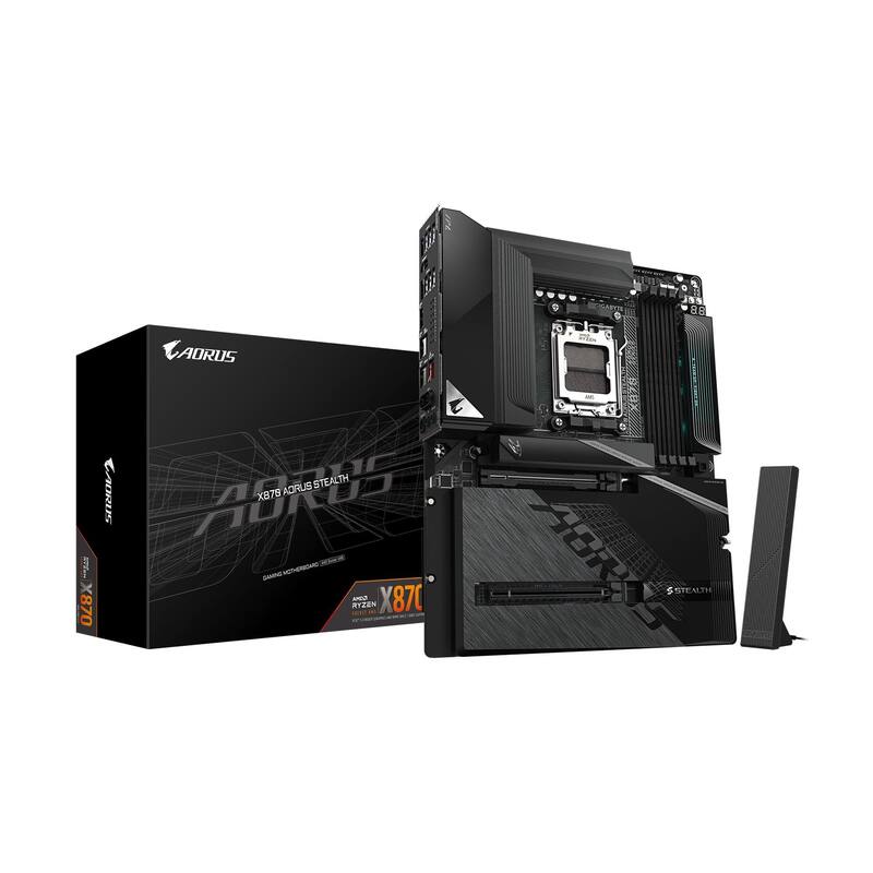 Placa-mãe GIGABYTE X870 AORUS Stealth AM5 DDR5 PCIe 5.0