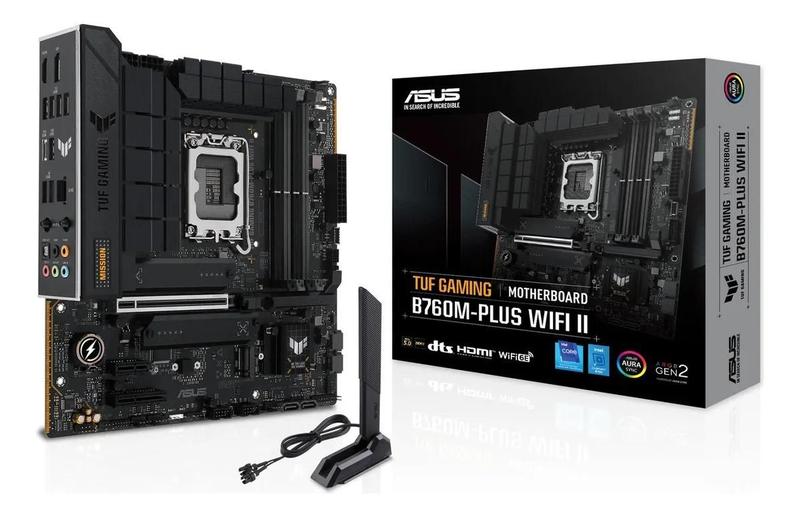 Placa Mae LGA 1700 B760M-PLUS DDR5 Wifi 6 PCIe 5.0 Lan 2500 ATX Asus