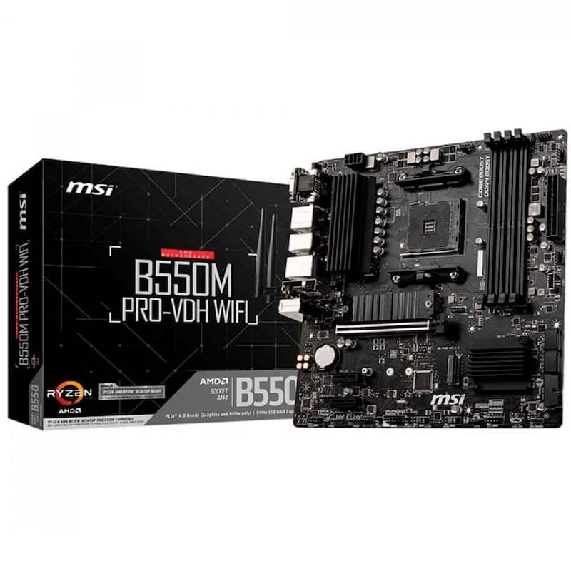 Placa Mãe MSI B550M Pro-VDH WiFi AMD AM4 mATX