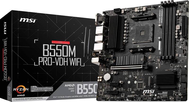 Placa-mãe MSI B550M PRO-VDH WiFi Pro Series AMD Ryzen 5000
