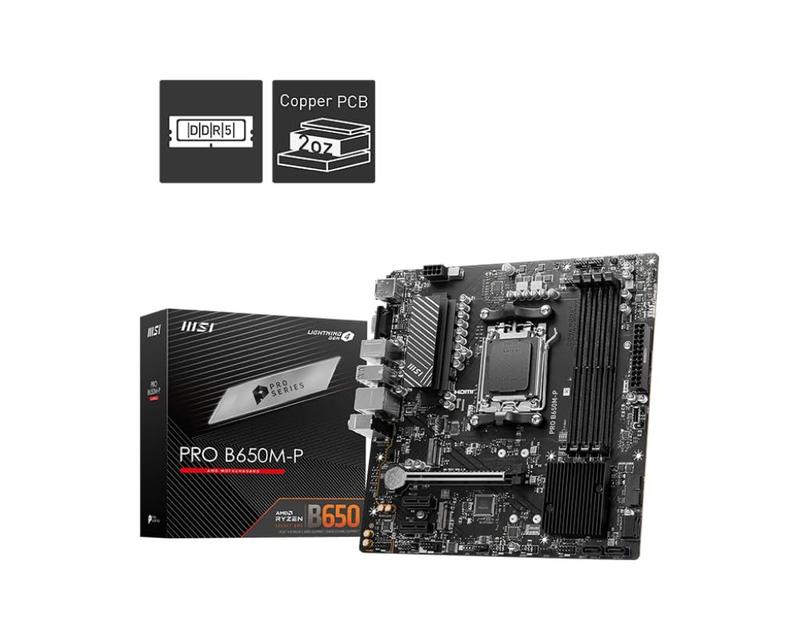 Placa-mãe MSI PRO B650M-P Pro Series AMD Ryzen 8000/7000