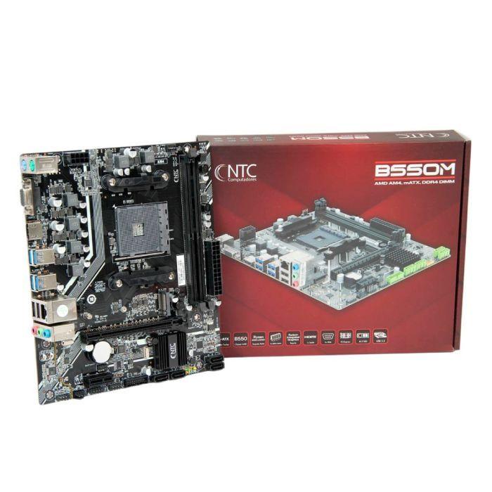 Placa Mãe NTC B550M AM4 2xDDR4 Chipset B550 mATX