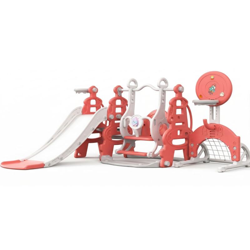 Playground Infantil com Escorregador Cesta Balanço Gol 4x1 Mini Mundo