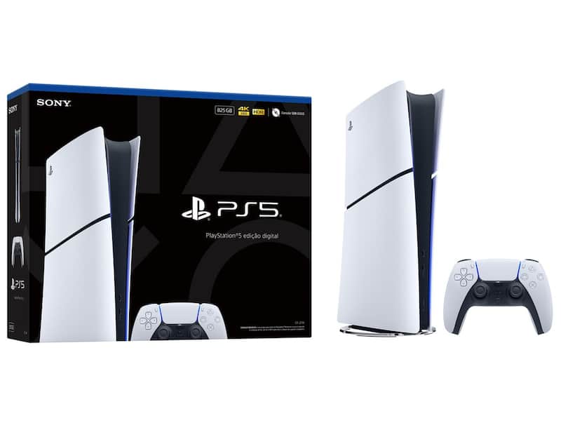 Console Sony PlayStation 5 Slim Digital 825 GB DualSense Branco Console Sony PlayStation 5 Slim Digital 825 GB DualSense Branco