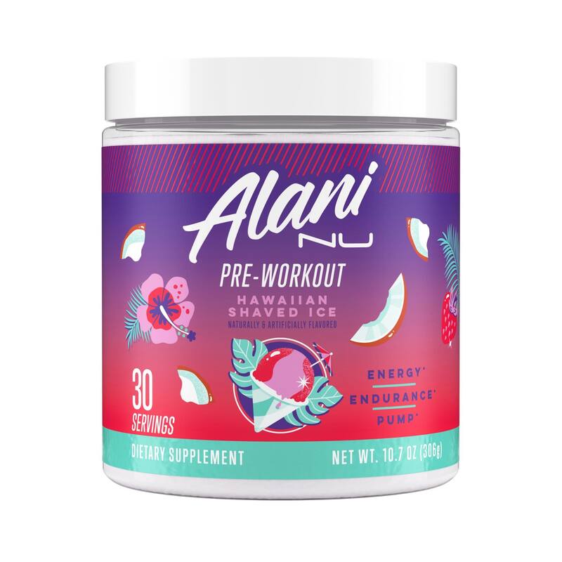 Pó pré-treino Alani Nu Hawaiian Shaved ICE 30 porções