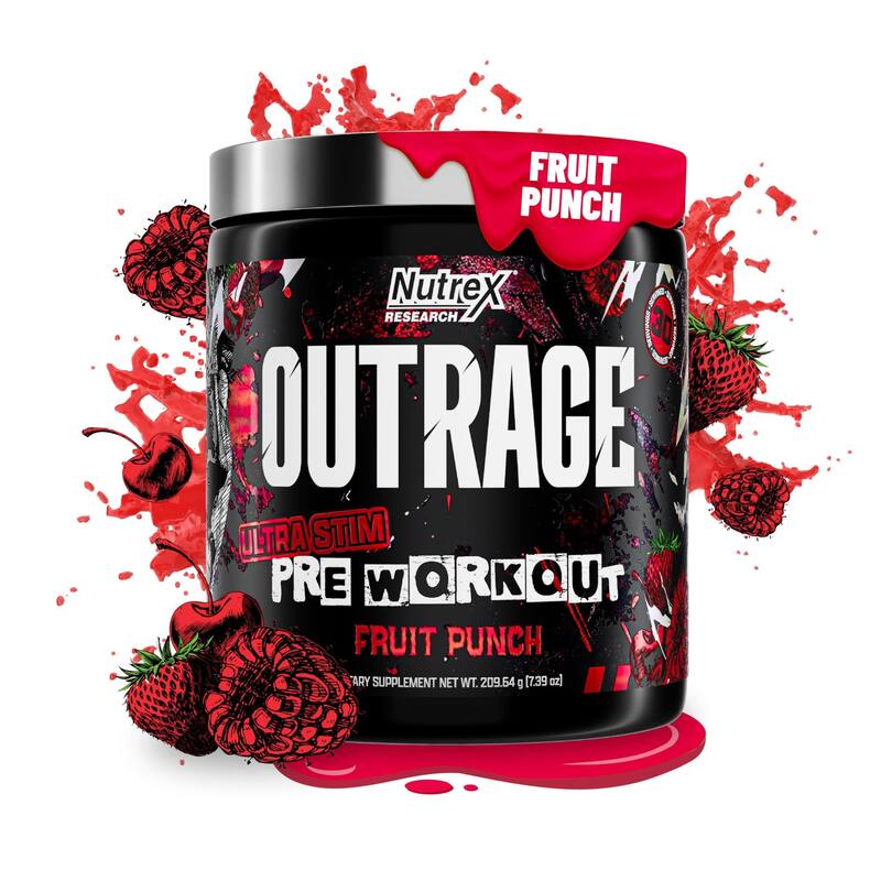 Pó pré-treino Nutrex Research Outrage Ultra High Stim