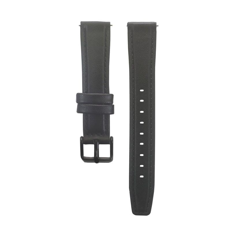 Pulseira de Couro 18mm Compatível com Huawei Gt5 Pro 42mm Cor:Preta