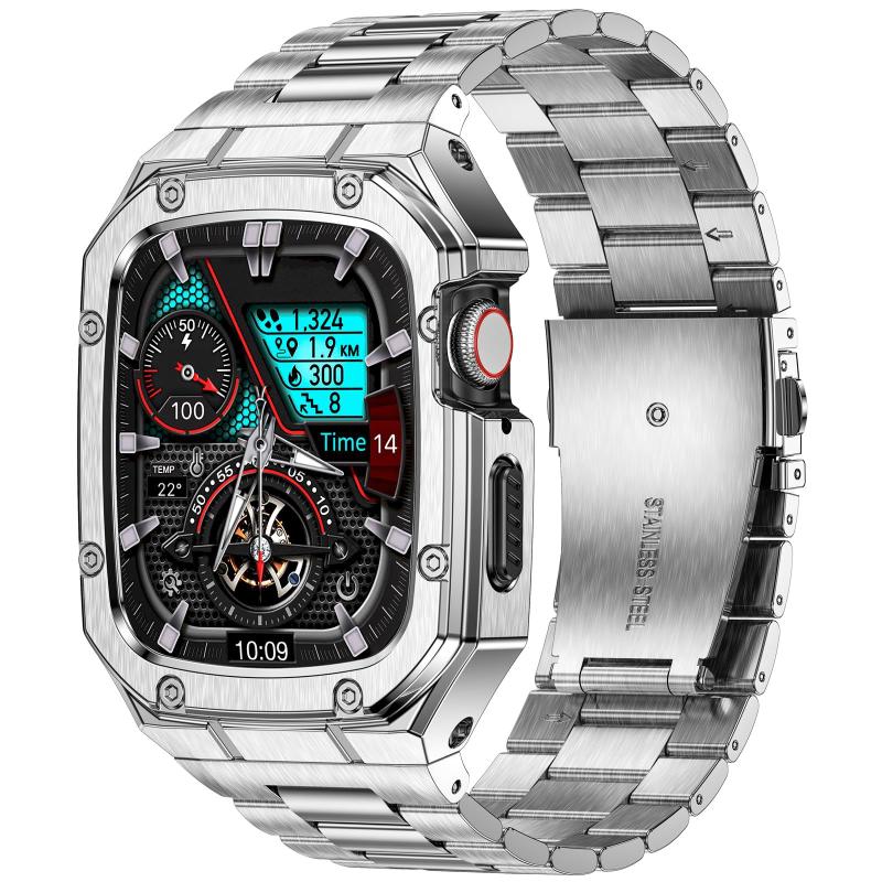 Pulseira de Relógio BAITEYOU em Aço Inoxidável para Apple Watch 42mm e 44mm