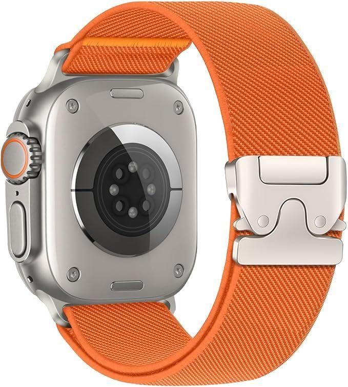 Pulseira Esportiva Nylon Fecho de Paraquedas compatível com Apple Watch Ultra 3/2 49mm 46mm 45mm 44mm v4