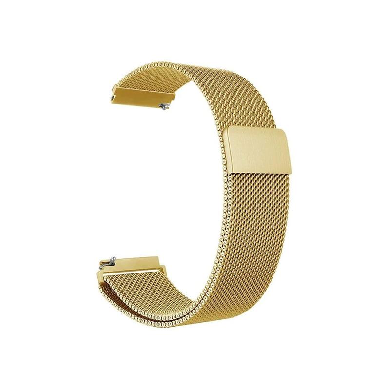 Pulseira Milanese 20mm Compatível com Garmin Forerunner 55 Cor:Dourada