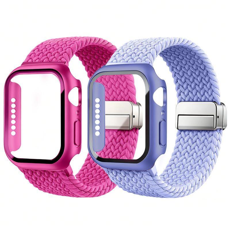 Pulseira para Relógio DOBSTFY 2 Unidades Nylon Trançado Fecho Magnético 41mm