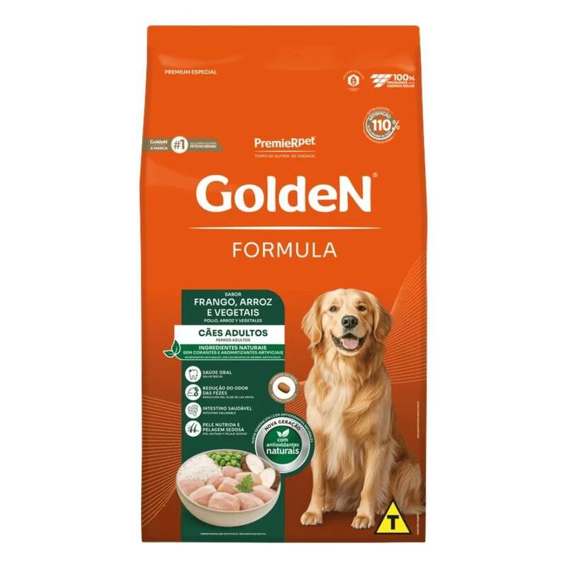 Ração Golden Fórmula Para Cães Adultos Sabor Frango e Arroz 3 kg