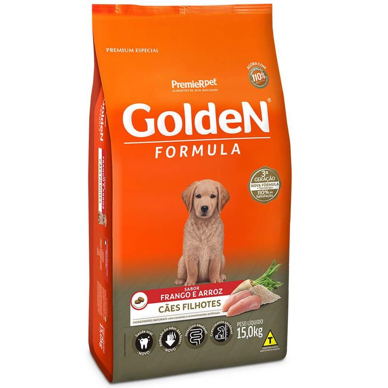 Ração Golden Fórmula Para Cães Filhotes Sabor Frango e Arroz 15 kg