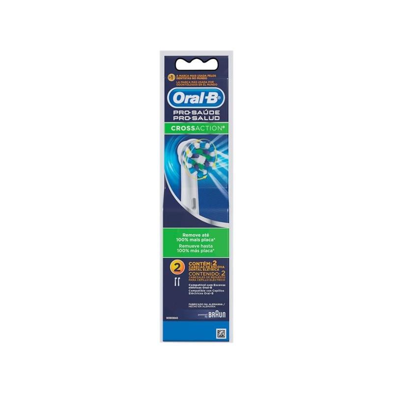 Refil Escova Elétrica Oral-B Pro-Saúde Cross Action c/ 2 Unidades